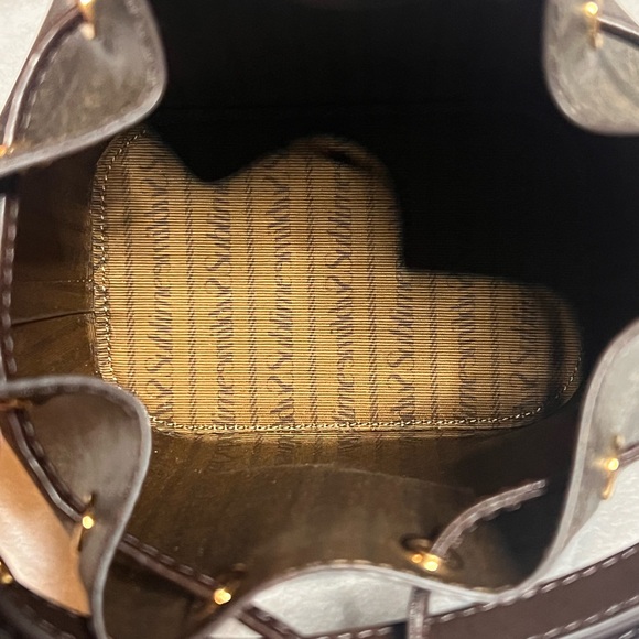 Tory Burch -T monogram Coated Canvas  Mini Bucket Bag - Picture 4 of 7